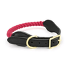 Luxe Royal Leather Dog Collar with Durable Brass O-Ring-4
