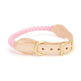 Luxe Royal Leather Dog Collar with Durable Brass O-Ring-25