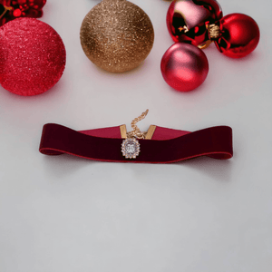Velvet Rhinestone Luxe Dog Collar-0