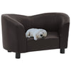 vidaXL Dog Sofa Dog Bed Foam Pet Puppy Couch with Washable Cover Faux Leather-4