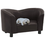 vidaXL Dog Sofa Dog Bed Foam Pet Puppy Couch with Washable Cover Faux Leather-4