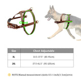 Real Leather Dog Harness Pet Training Products Strong Pulling Harness Vest For Large Dogs German Shepherd Dog Agility Product-3